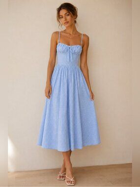 twist waist midi dress Deonne Twist Waist Midi Dress White